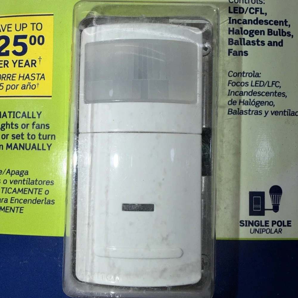 NEW Leviton Decora IPS02 Motion Sensor Auto-On Electrical LED CFL Switch White